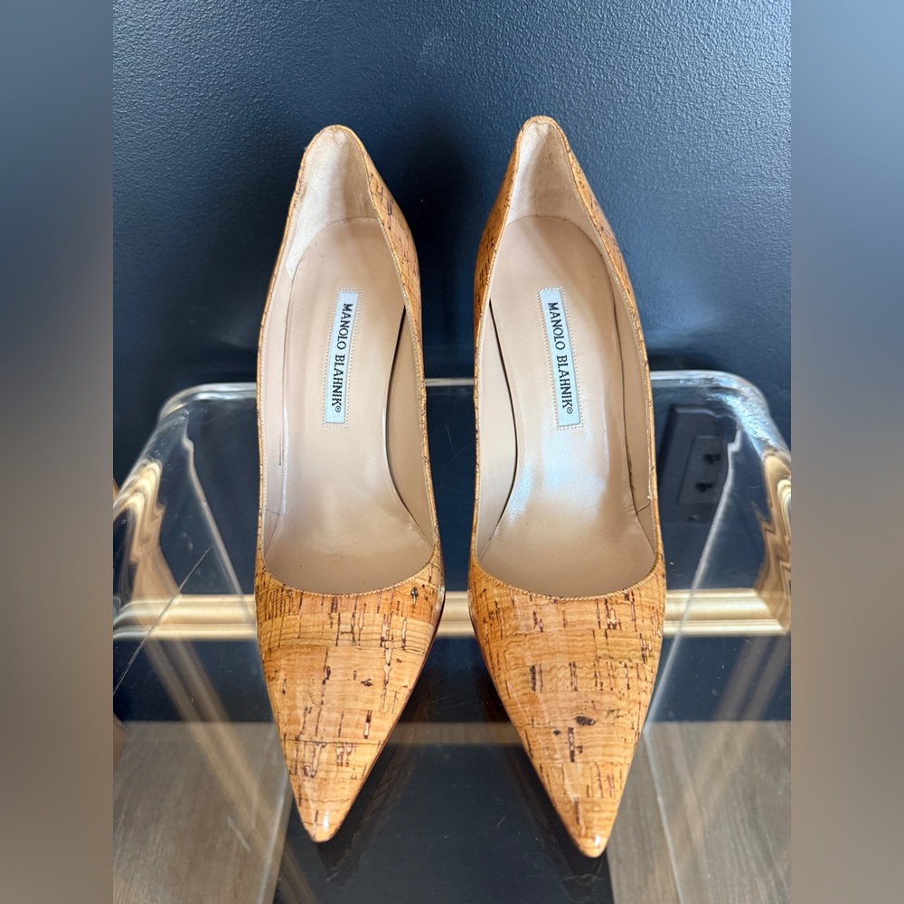 Manolo Blahnik Tan Heels